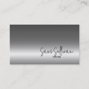 Schriftstellerliterarische Imitate Silver Visitenkarte
