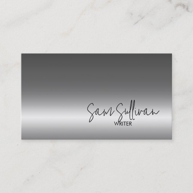 Schriftstellerliterarische Imitate Silver Visitenkarte (Vorderseite)