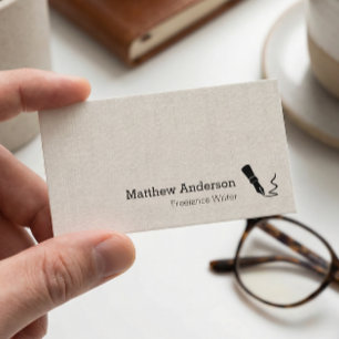 Schriftstellersymbol - Einfaches elegantes Aussehe Visitenkarte