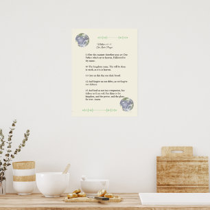 Schriftvorlage, Das Vaterunser Poster