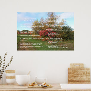 Schriftvorlage, Psalm 23, Vaterunser Poster