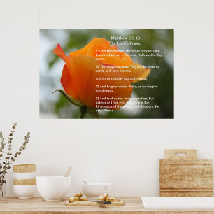 Schriftvorlage, Vaterunser, Gelbe Rose Poster