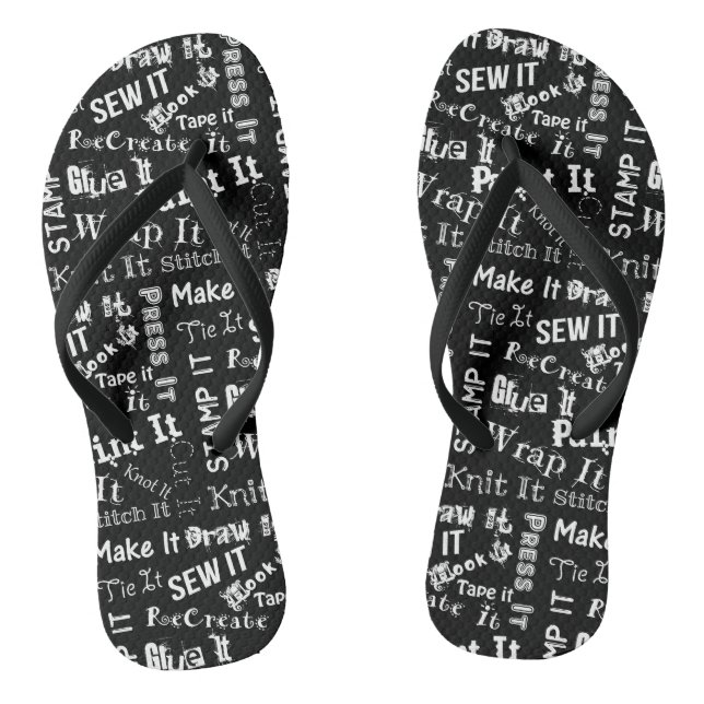 Schriftzeichen von Makern drucken {Dark} Flip Flops (Fußbett)