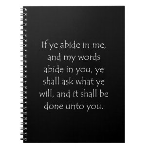 Schriftzitat Johannes 15, 7 Notizblock