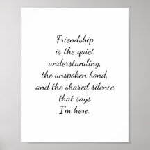 Schriftzug Freundschaft Zitat Kunstposter