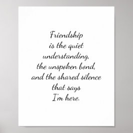 Schriftzug Freundschaft Zitat Kunstposter Poster