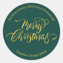 Schriftzug Kalligrafie Frohe Weihnachten Rücksende