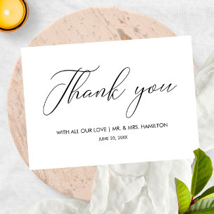 Schriftzug Schwarz-Weiß-Hochzeit Danke
