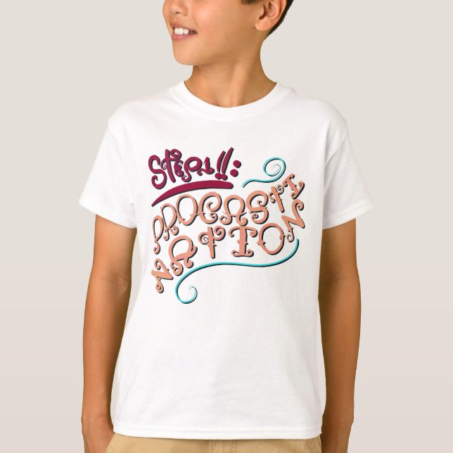 Schritt 1: Aufschieben T-Shirt (Vorderseite)