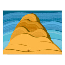Schritt des Glaubens Abstrakter Goldener Berg