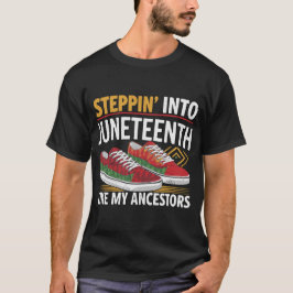 Schritt in den 19. Afro-schwarzen Stolz der Frau T-Shirt