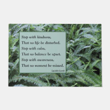 Schritt mit Calm Doormat