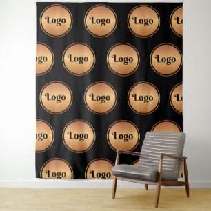 Schritt und Wiederholung der klassischen Logokombi Wandteppich