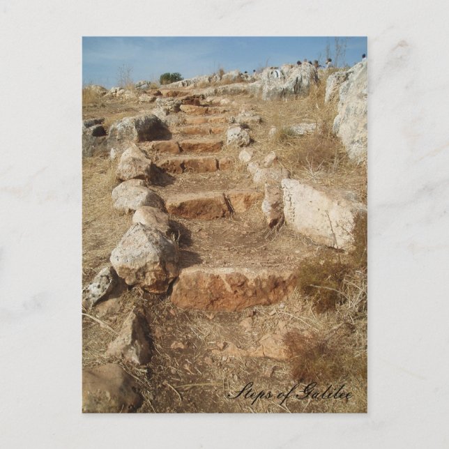 Schritte der galiläischen Postkarte (Vorderseite)