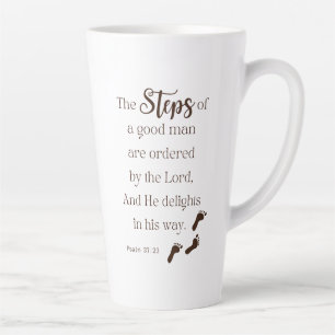 Schritte eines guten Mannes - Psalm 37:23 Bibelver Milchtasse