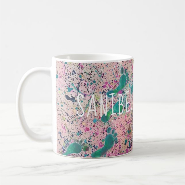 Schritte im Sand - Sanibel Insel Florida Kaffeetasse (Links)