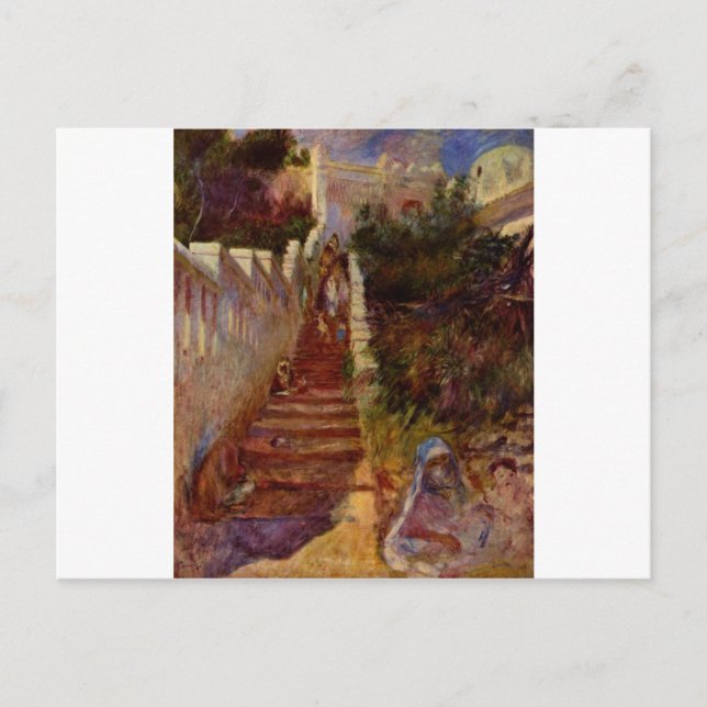 Schritte in Algier von Pierre-Auguste Renoir Postkarte (Vorderseite)