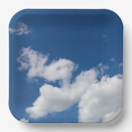 Schritte in den Wolken Pappteller