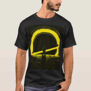 Schritte in der Nähe des Blacklochs T-Shirt