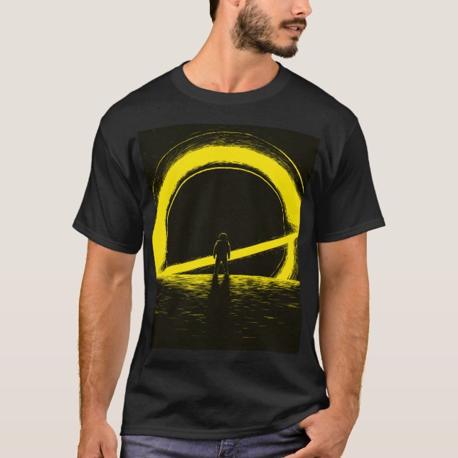 Schritte in der Nähe des Blacklochs T-Shirt (Vorderseite)