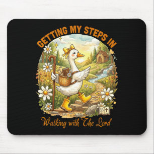 Schritte machen beim Gehen mit dem Herrn christlic Mousepad