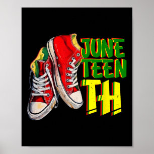 Schritte zu Juneteenth Black King Nährwertangabe Poster