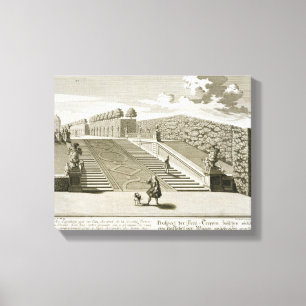 Schritte zur Gartenterrasse, Belvedere-Palast, Leinwanddruck