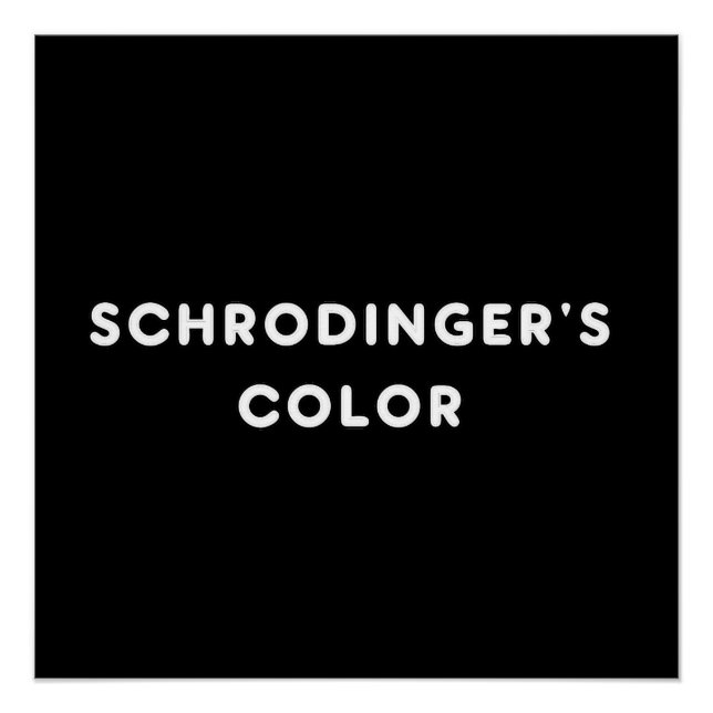 Schroderfarbe Poster (Vorderseite)