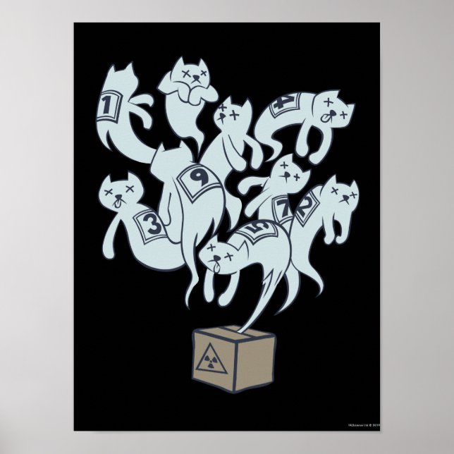 Schrödinger Cat 9 Lives Poster (Vorne)