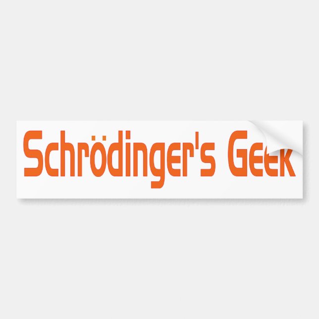 Schrodinger-Geek Autoaufkleber (Vorne)