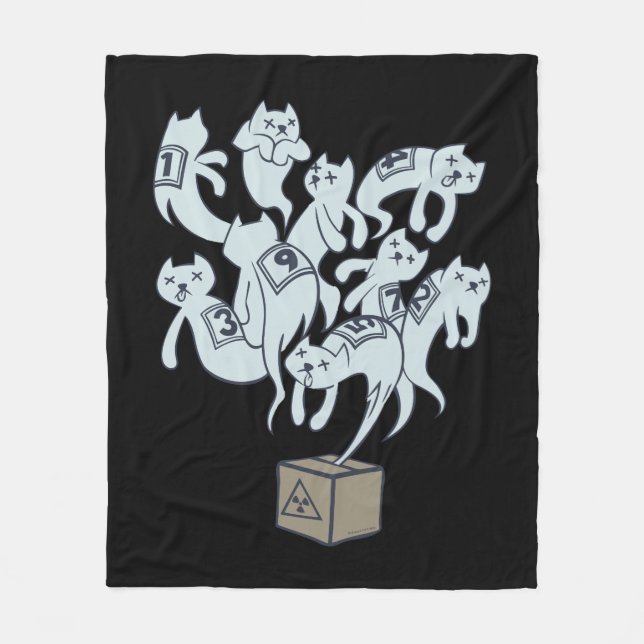 Schrödinger Katze 9 Leben Fleecedecke (Vorderseite)