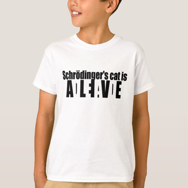 Schrödinger-Katze T-Shirt (Vorderseite)
