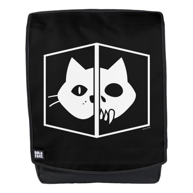 Schrödinger Katzen-Grafik Rucksack (Vorderseite)