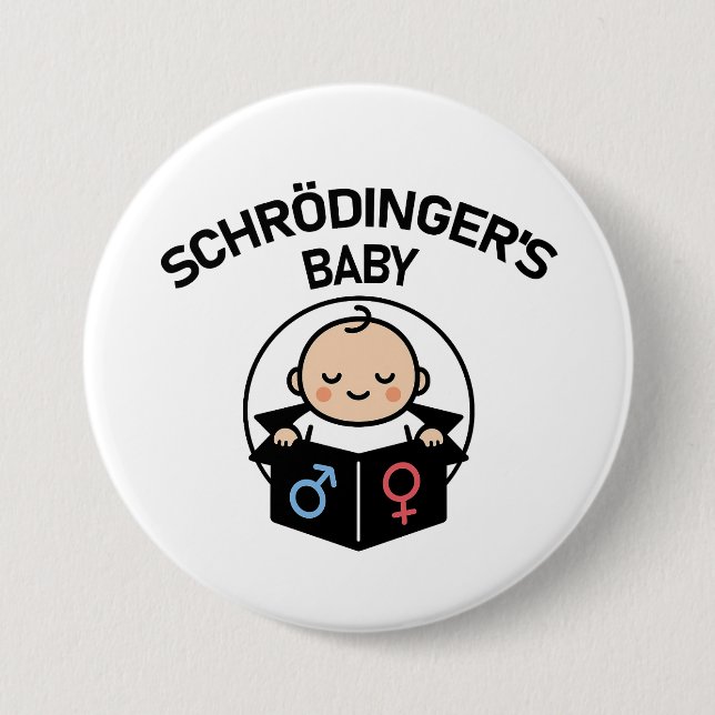 Schrödingers Baby-Knopf Button (Vorderseite)