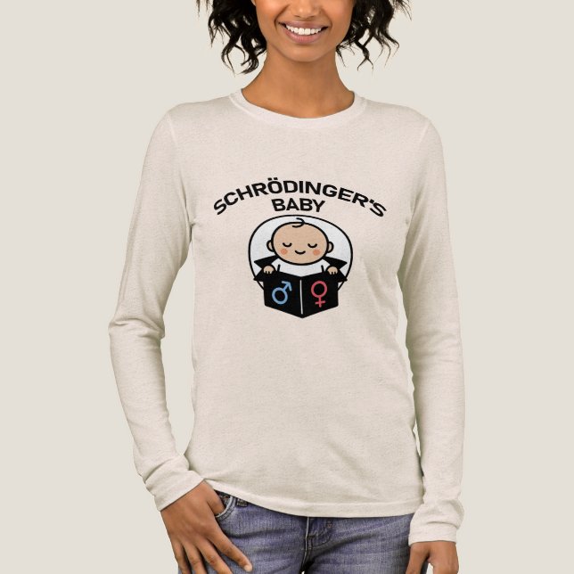 Schrödingers Baby-T-Shirt – Junge oder Mädchen? Ja Tri-Blend Shirt (Vorderseite)