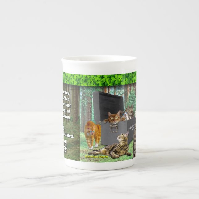 Schrodingers Cat Bone China Tasse (Vorderseite)