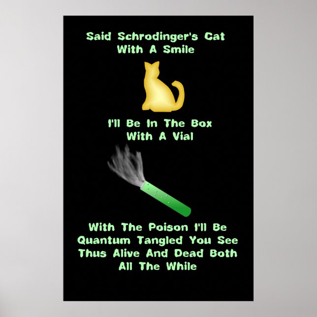 Schrodingers Cat Limerick Poster (Vorne)