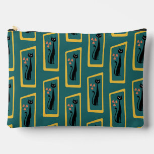 Schrödingers Cat Mid Century Modernes dunkelblau Zubehörtasche