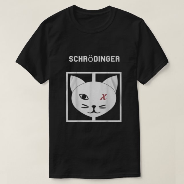 Schrodingers Cat Philosophie T-Shirt (Design vorne)