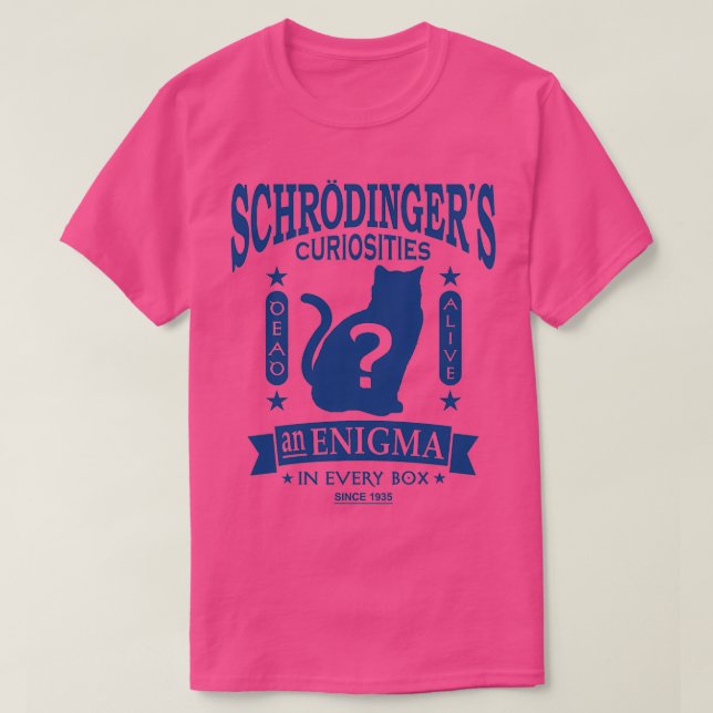 Schrodingers Cat Quantum Mechanics Paradox Geek  T-Shirt (Design vorne)