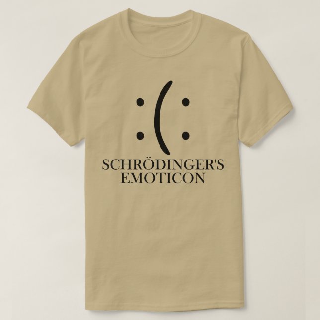 Schrodingers Emoticon Physics Science Nerd Smile T-Shirt (Design vorne)