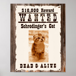 Schrodingers Katz gewollt Plakat