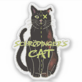 Schrodingers Katze, Funny Physics Gift Aufkleber