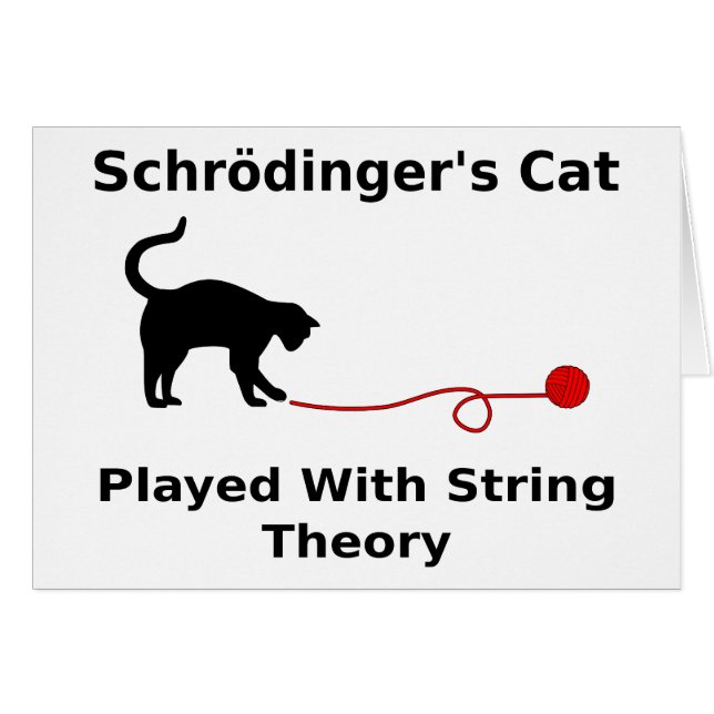 Schrödingers Katze gespielt mit Schnur-Theorie (Vorderseite (Horizontal))