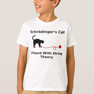 Schrödingers Katze gespielt mit Schnur-Theorie T-Shirt