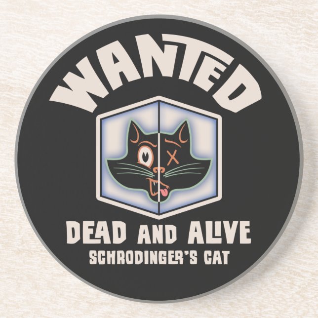 Schrodingers Katze gewollt Untersetzer (Vorne)
