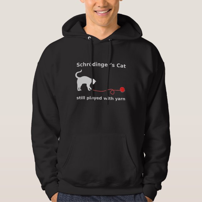 "Schrödingers Katze" Hoodie (dunkel) (Vorderseite)