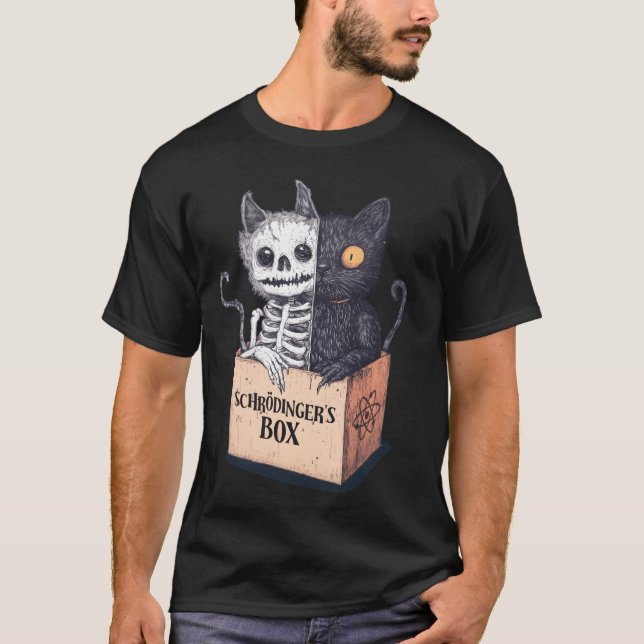 SChrödingers Katze lustig T-Shirt (Vorderseite)