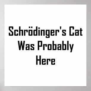 Schrödingers Katze war wahrscheinlich hier Poster