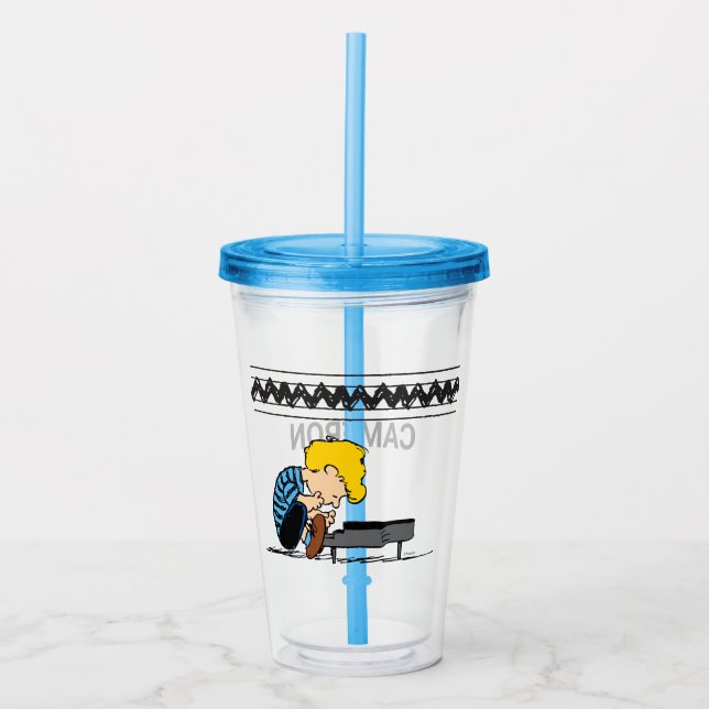 Schroeder Charlie Brown Music Acryltrinkbecher (Vorderseite)